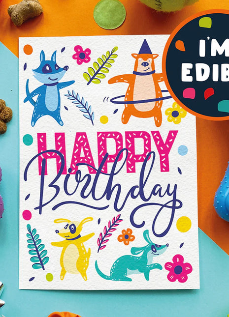 Scoff Happy Birthday Edible Card