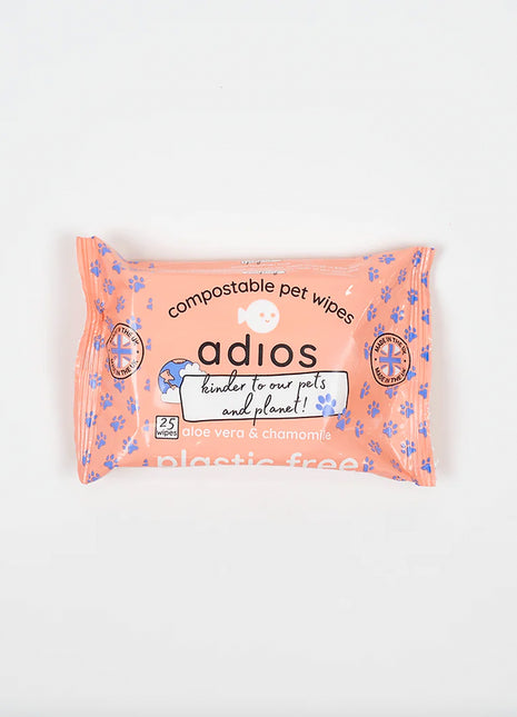 Adios Pet Wipes (25 wipes)