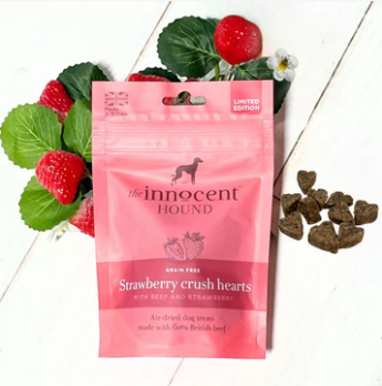 The Innocent Hound Strawberry Crush Hearts with Beef & Strawberry