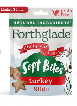 Forthglade Natural Christmas Soft Bites Turkey & Cranberry 90g