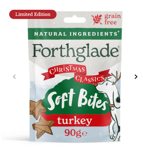 Forthglade Natural Christmas Soft Bites Turkey & Cranberry 90g
