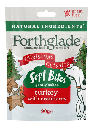 Forthglade Natural Christmas Soft Bites Turkey & Cranberry 90g